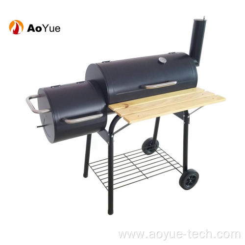Outdoor Large Portable Trolley Barrel Charcoal BBQ Grill